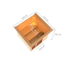 Vorschaubild Karibu Woodfeeling Sauna Jutta - 38 mm Massivholz Aktionssauna inkl. gratis Saunaofen im Wert von 599,99 €