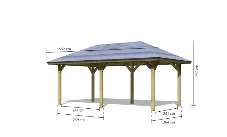 Karibu Pavillon Carport Kirn 1/2/3 - KDI