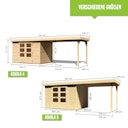 Vorschaubild Karibu Woodfeeling Gartenhaus Askola 2/3/3,5/4/5/6 mit 280 cm Schleppdach