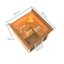 Vorschaubild Karibu Sauna Askja Superior mit Fronteinstieg 68 mm inkl. gratis Saunaofen im Wert von 599,99 €