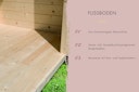 Vorschaubild Karibu Saunahaus Fasssauna Quadro 0 - 38 mm (für 230 Volt Steckdose)