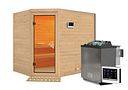 Vorschaubild Karibu Sauna Tanami - Massivholzsauna mit Eckeinstieg 38 mm