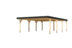 Karibu Carport Doppelcarport Leimholz 1/2
