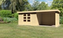 Karibu Woodfeeling Gartenhaus Askola 2/3/3,5/4/5 m. 275 cm Schleppdach/Seiten- und Rückwand