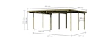 Vorschaubild Karibu Carport Doppelcarport Eco 1/2 - kesseldruckimprägniert