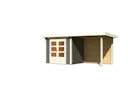 Vorschaubild Karibu Woodfeeling Gartenhaus Kandern 1/2/3 mit 235 cm Schleppdach + Rückwand