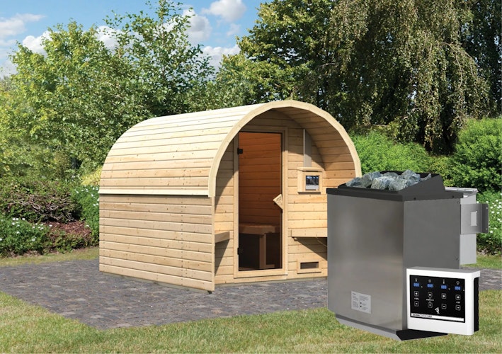 Karibu Gartensauna/Saunafass Fasshaus 2 inkl. gratis Saunaofen im Wert von 599,99 €