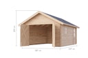 Vorschaubild Karibu Garage Blockhausgarage 38 mm