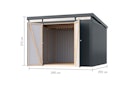 Vorschaubild Karibu Metall Gartenhaus Iridium 2/2,5/3/3,5