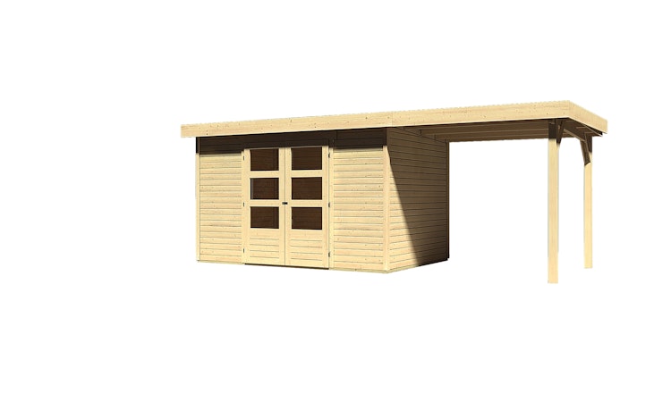 Karibu Woodfeeling Gartenhaus Askola 2/3/3,5/4/5/6 mit 240 cm Schleppdach