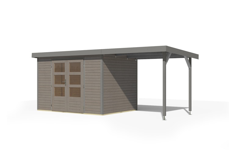 Karibu Metall-Holzgartenhaus Hybridhaus Jupiter A/B/C/D - 19 mm/0,5 mm