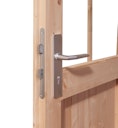 Karibu Saunahaus Skrollan 3 mit Vorraum terragrau (Rechteckfenster)