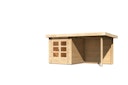 Vorschaubild Karibu Woodfeeling Gartenhaus Kandern 1/2/3 mit 235 cm Schleppdach + Rückwand