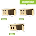 Vorschaubild Karibu Woodfeeling Gartenhaus Askola 2/3/3,5/4/5 m. 240 cm Schleppdach/Seiten- und Rückwand