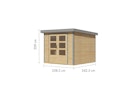 Karibu Metall-Holzgartenhaus Hybridhaus Jupiter A/B/C/D - 19 mm/0,5 mm