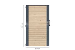 Karibu Sichtschutzzaun Blickdicht Einzeltor 1070 x 1850 mm Zubehörbild