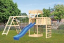 Vorschaubild Akubi Kinderspielturm Ritterburg Löwenherz inkl. Wellenrutsche, Kletterwand, Anbauplattform, Doppelschaukelanbau und Klettergerüst
