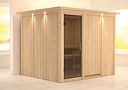 Vorschaubild Karibu Sauna Gobin mit Fronteinstieg 68 mm inkl. gratis Saunaofen im Wert von 899,99€