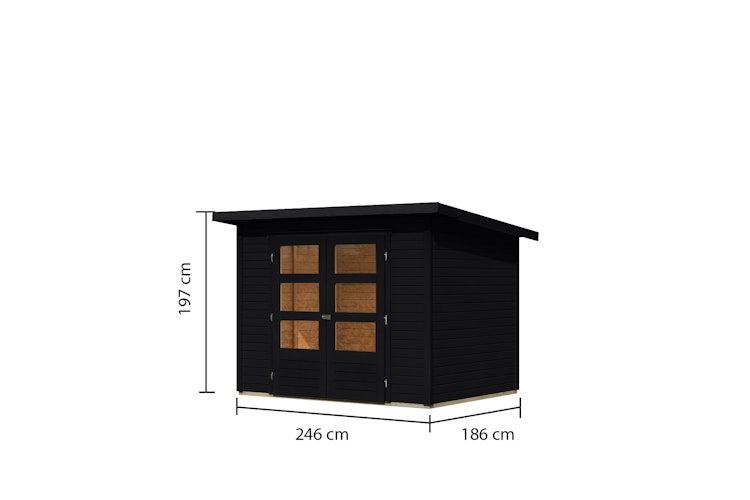 Karibu Gartenhaus Charlie 1/2 - 19 mm - Aktionsangebot