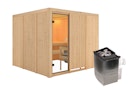 Vorschaubild Karibu Woodfeeling Sauna Arvika - 68 mm Aktionssauna inkl. gratis Saunaofen im Wert von 599,99 €
