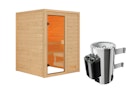 Vorschaubild Karibu Woodfeeling Sauna Sandra - 38 mm Massivholz Aktionssauna inkl. gratis Saunaofen im Wert von 599,99 €