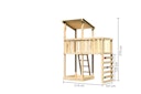 Vorschaubild Akubi Kinderspielturm Anna mit Pultdach inkl. Anbauplattform und Kletterwand