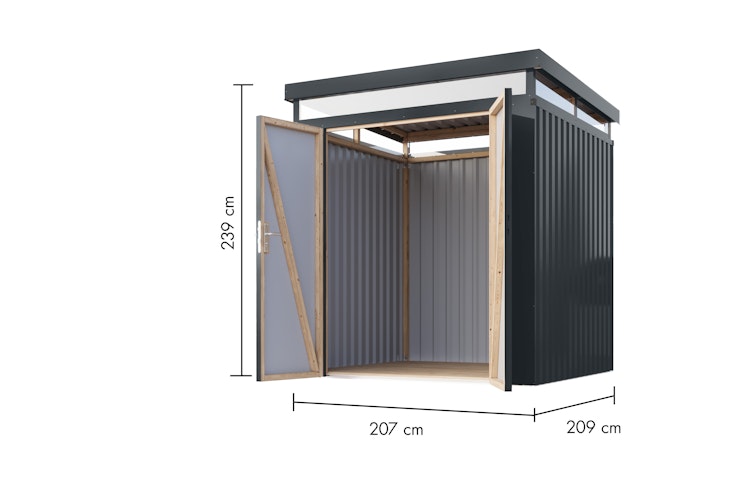 Karibu Metall Gartenhaus Aurum 2/2,5/3/3,5
