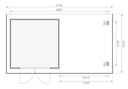 Vorschaubild Karibu Woodfeeling Gartenhaus Trittau 3/4/5 inkl. 300 cm Anbaudach - 38 mm