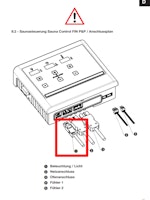 Karibu Ersatz Stecker mit Kabel für Plug&Play Saunaleuchte 086.50.010.52