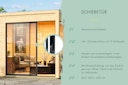 Vorschaubild Karibu Design Gartenhaus Dice 3 mit 2 Aluminium Schiebetüren - 38 mm (Homeoffice-Gartenhaus)
