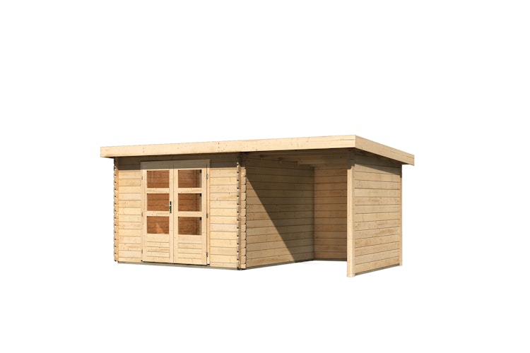 Karibu Woodfeeling Gartenhaus Bastrup 5 naturbelassen - 28 mm