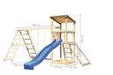 Vorschaubild Akubi Kinderspielturm Anna mit Pultdach inkl. Wellenrutsche, Netzrampe, Doppelschaukel und Klettergerüst