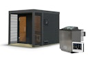 Vorschaubild Karibu Saunahaus Ares 2 - Hybridhaus mit Metallrahmen - 38 mm inkl. gratis Sauna-Zubehörset im Wert von 234,94 €
