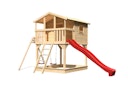 Vorschaubild Akubi Kinderspielhaus Kinderspielgerät Benjamin inkl. Wellenrutsche und Doppelschaukelanbau