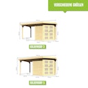 Vorschaubild Karibu Gartenhaus Gerätehaus Goldendorf 3/5 mit 240 cm Schleppdach - 19 mm
