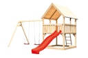 Vorschaubild Akubi Kinderspielturm Luis inkl. Wellenrutsche und Doppelschaukelanbau (Set B)