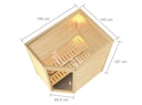 Vorschaubild Karibu Woodfeeling Sauna Jella - 38 mm Massivholz Aktionssauna inkl. gratis Saunaofen im Wert von 599,99 €