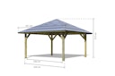 Vorschaubild Karibu 4-Eck Pavillon Holm 1/2 kesseldruckimprägniert