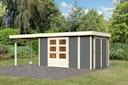 Vorschaubild Karibu Woodfeeling Gartenhaus Retola 2/3/4/5/6 inkl. Anbauschrank u. 280 cm Schleppdach