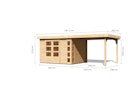Karibu Woodfeeling Gartenhaus Kerko 3/4/5/6 mit 280 cm Schleppdach - 19 mm