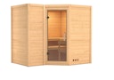 Vorschaubild Karibu Sauna Sahib 2-Massivholzsauna 38 mm -Eckeinstieg - Exklusivoptik inkl. gratis Saunaofen im Wert von 599,99 €