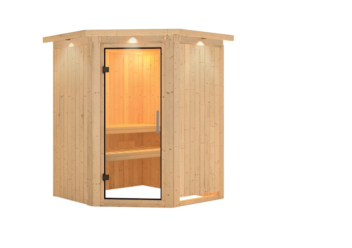 Karibu Sauna Nanja - 68 mm Systemsauna - 230 Volt Plug & Play