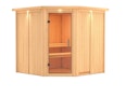 Vorschaubild Karibu Sauna Jarin mit Eckeinstieg 68 mm inkl. gratis Saunaofen im Wert von 599,99 €