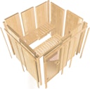 Vorschaubild Karibu Sauna Askja Superior mit Fronteinstieg 68 mm inkl. gratis Saunaofen im Wert von 599,99 €