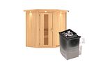 Vorschaubild Karibu Sauna Taurin mit Eckeinstieg 68 mm