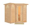 Vorschaubild Karibu Sauna Sahib 1-Massivholzsauna 38 mm-Fronteinstieg -Exklusivoptik