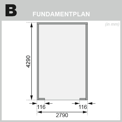 Karibu Garage Blockhausgarage 28 mm natur