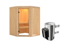 Vorschaubild Karibu Sauna Nanja - 68 mm Systemsauna - 230 Volt Plug & Play inkl. gratis Sauna-Zubehörset im Wert von 234,94 €