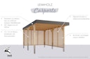 Karibu Carport Einzelcarport Leimholz 1/2