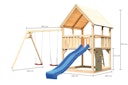 Vorschaubild Akubi Kinderspielturm Luis mit Doppelschaukel, Kletterwand und Wellenrutsche